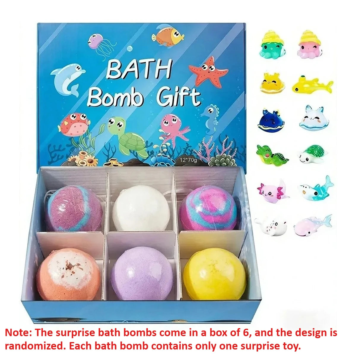 Kids Bath Bombs with Toy Inside